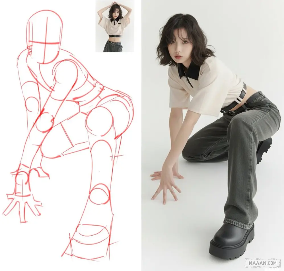 用人像+动作框架就可以直接完成摄影棚级别的拍摄效果